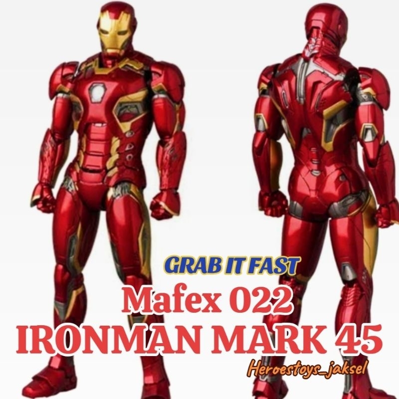Mafex IRONMAN 022 Figure Mark45 Avengers Age Of Ultron Infinity SHF Iron man Mk-45