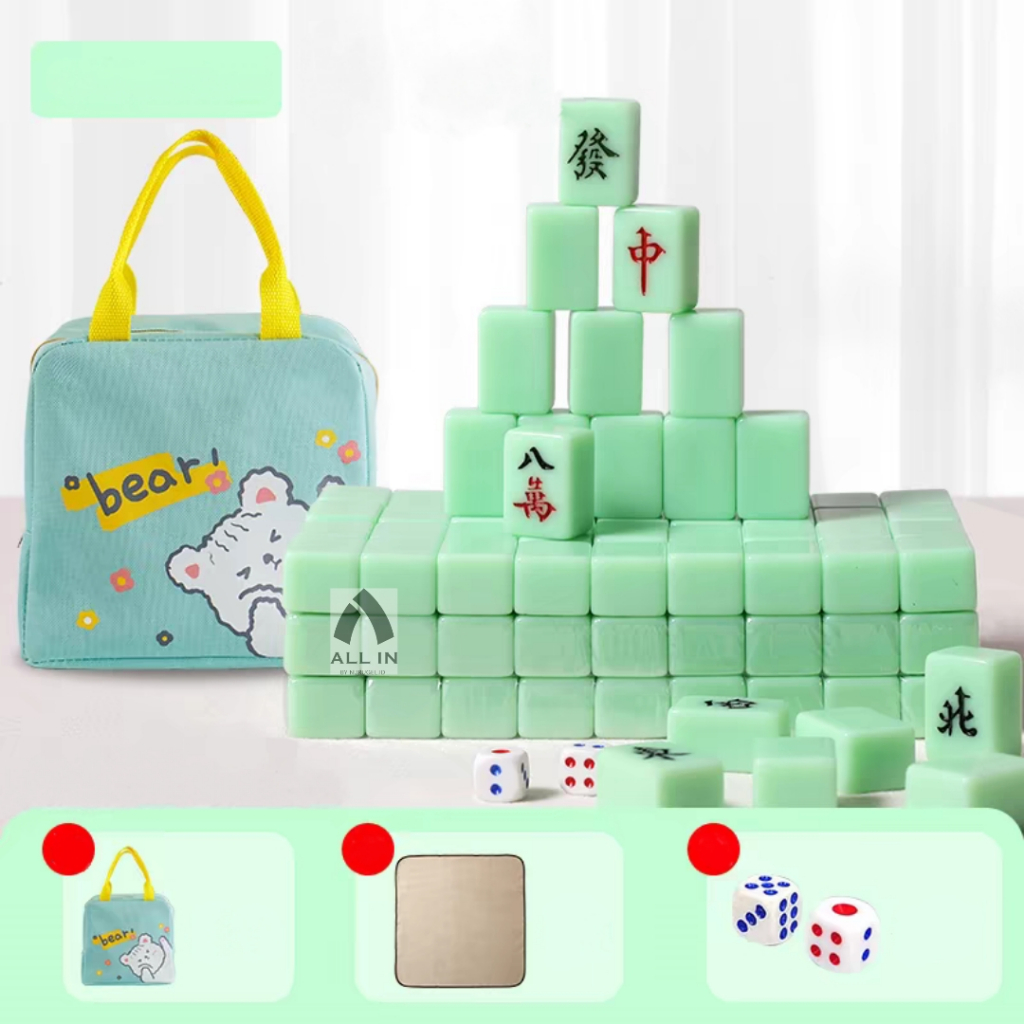 Mini Mahjong Set + Play Mat + Carry Bag