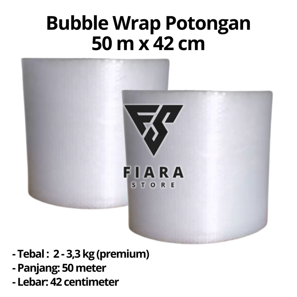 

Bubble Wrap Potongan 50 m x 42 cm (Super Tebal Ukuran Sepertiga Roll)