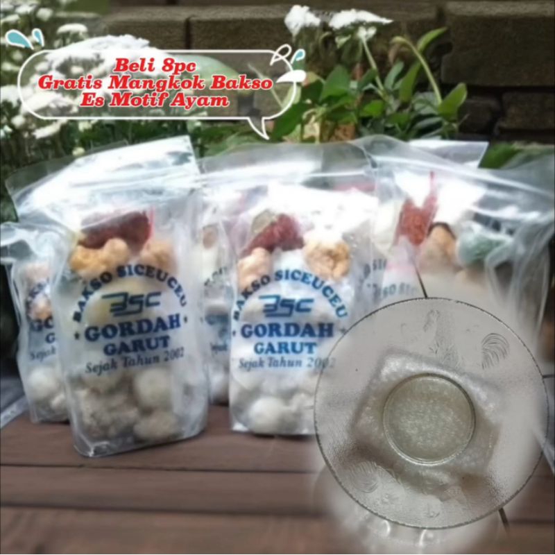 

(Beli 8pc)Bakso Aci Ceuceu Gordah Gratis Mangkok Bakso Motif AYAM