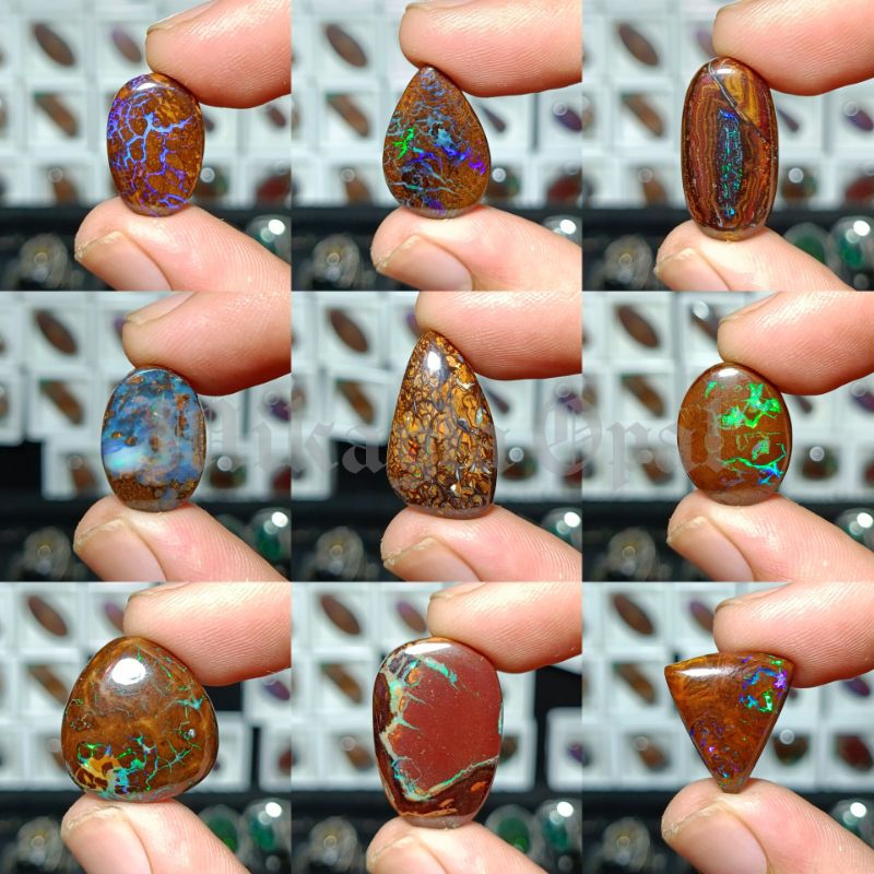 ASLI Batu Natural Koroit Boulder Opal Jarong SUPER Kalimaya Boulder Corak Mky-10