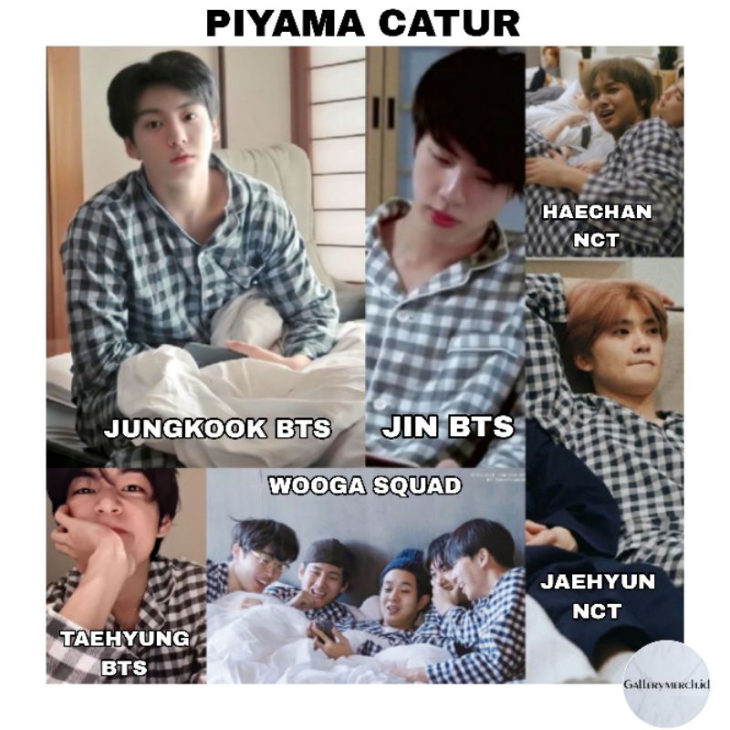 [READY STOCK] PIYAMA CATUR TAEHYUNG JUNGKOOK JIN BTS, JAEHYUN HAECHAN NCT