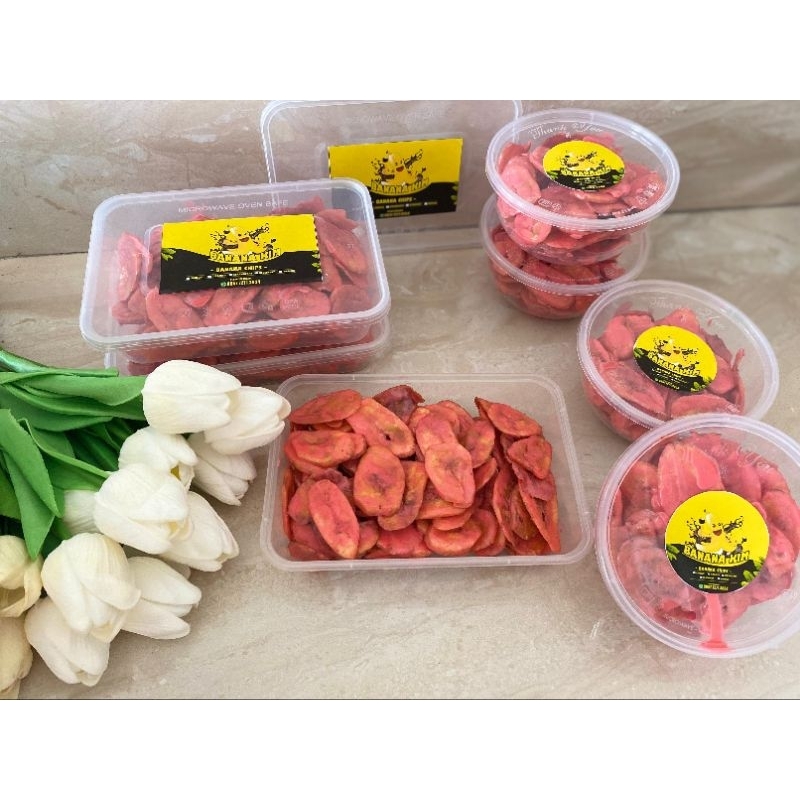 

kripik pisang lumer strawberry
