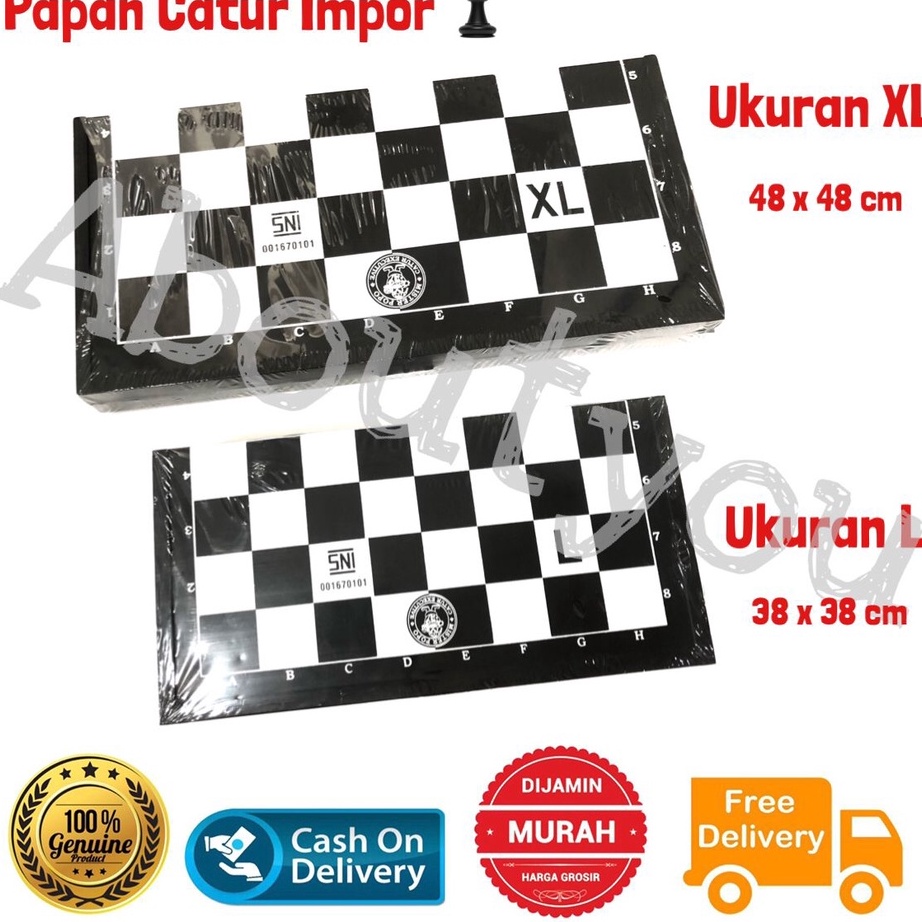 Papan CATUR Plastik Lipat Chess Board Catur Impor SNI Besar Murah