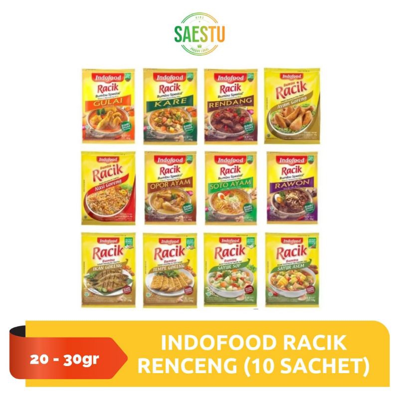 

Indofood Racik Bumbu Kering 20/30 gr Renceng (@10 Sachet)