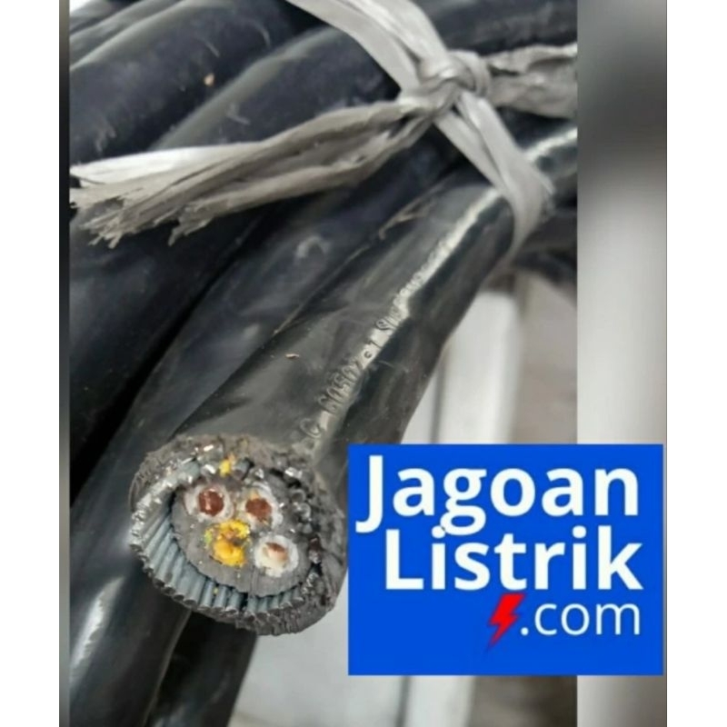 Kabel Listrik NYRGBY 4x6 mm NYFGBY 4 x 6 mm Supreme Hitam (per meter)