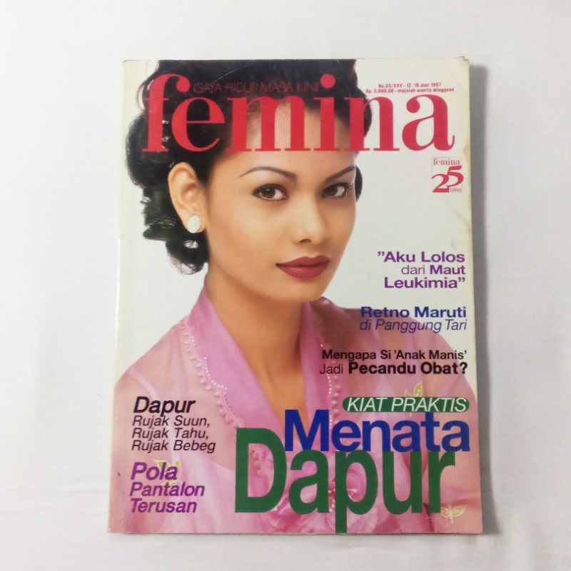 Majalah Femina Cover Caroline - Juni 1997
