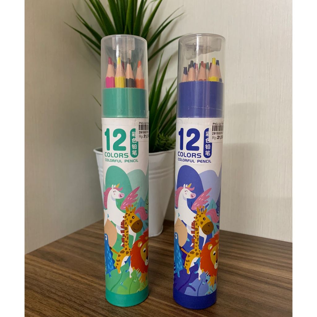 

Pensil Warna Tabung 12 Warna + Rautan ZY3147 / Colourful Pencil Karakter Unicorn Animals