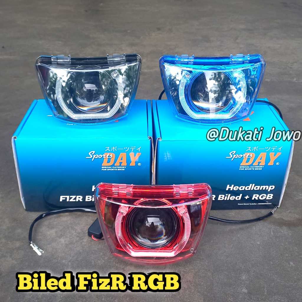 Biled Fiz R Lampu Depan Fizr Reflektor Fiz R Biled RGB Sportsday