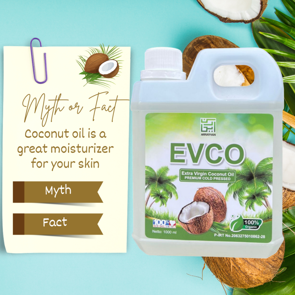 

EVCO Extra Virgin Coconut oil Premium Cold Pressed / Minyak Kelapa Murni Organik / Asli Ar Rayhan 1000ml - VCO Murni