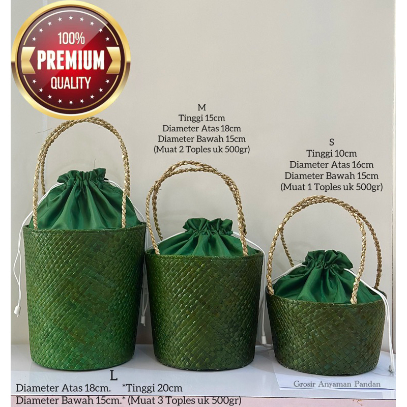 

RN Tas Parcel Pandan EMBER POLOS GG RARA Tas Hampers Imlek Tas Goodiebag Lebaran