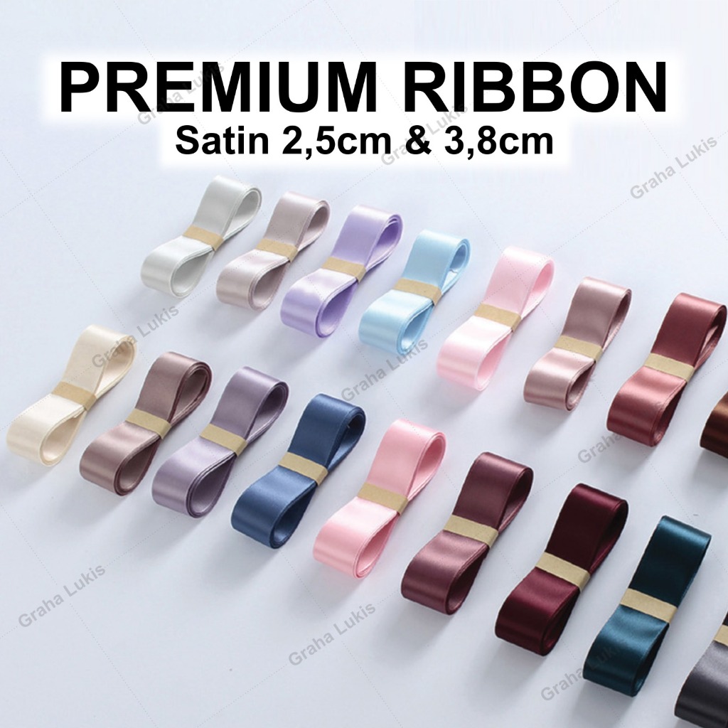 

Pita Satin Roll / Ribbon aSatin Premium Quality 3,8 cm / 2,5 cm