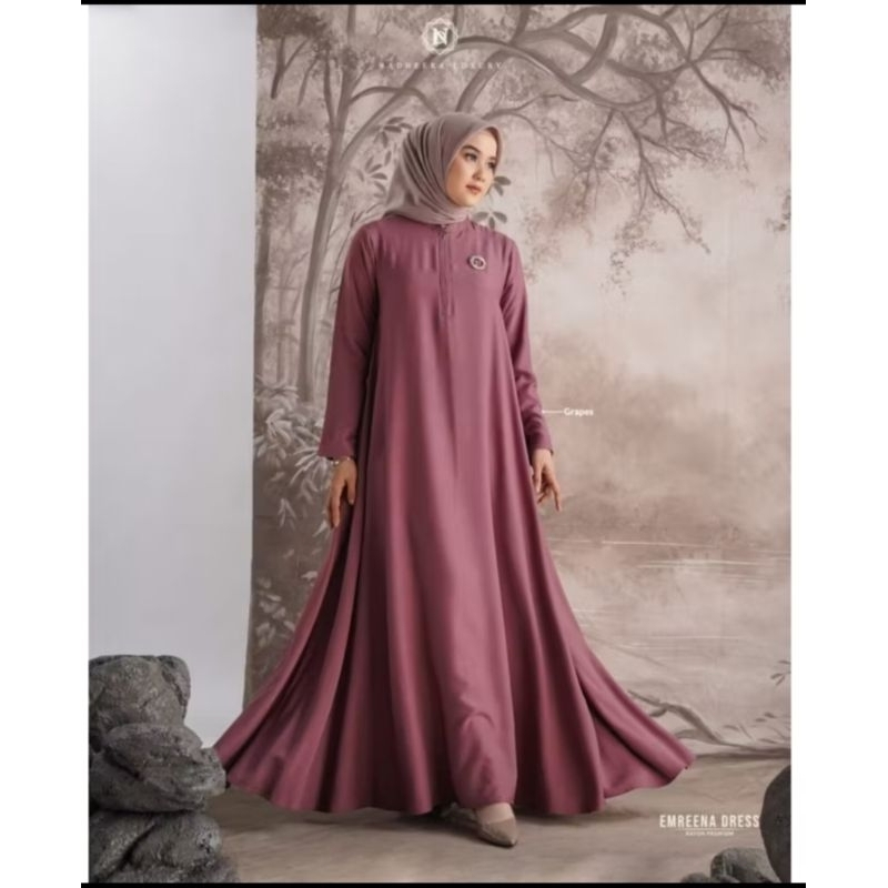 GAMIS TERBARU EMREENA DRESS BY NADHEERA LUXURY/GAMIS NADHEERA ORIGINAL