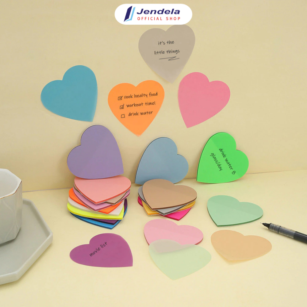 

Sticky Notes Memo PANMOMO A Colorfull Square See - Heart Shaped Pet Sticky Notes Kertas Memo Catatan Tempel Untuk Sekolah Kantor ATK