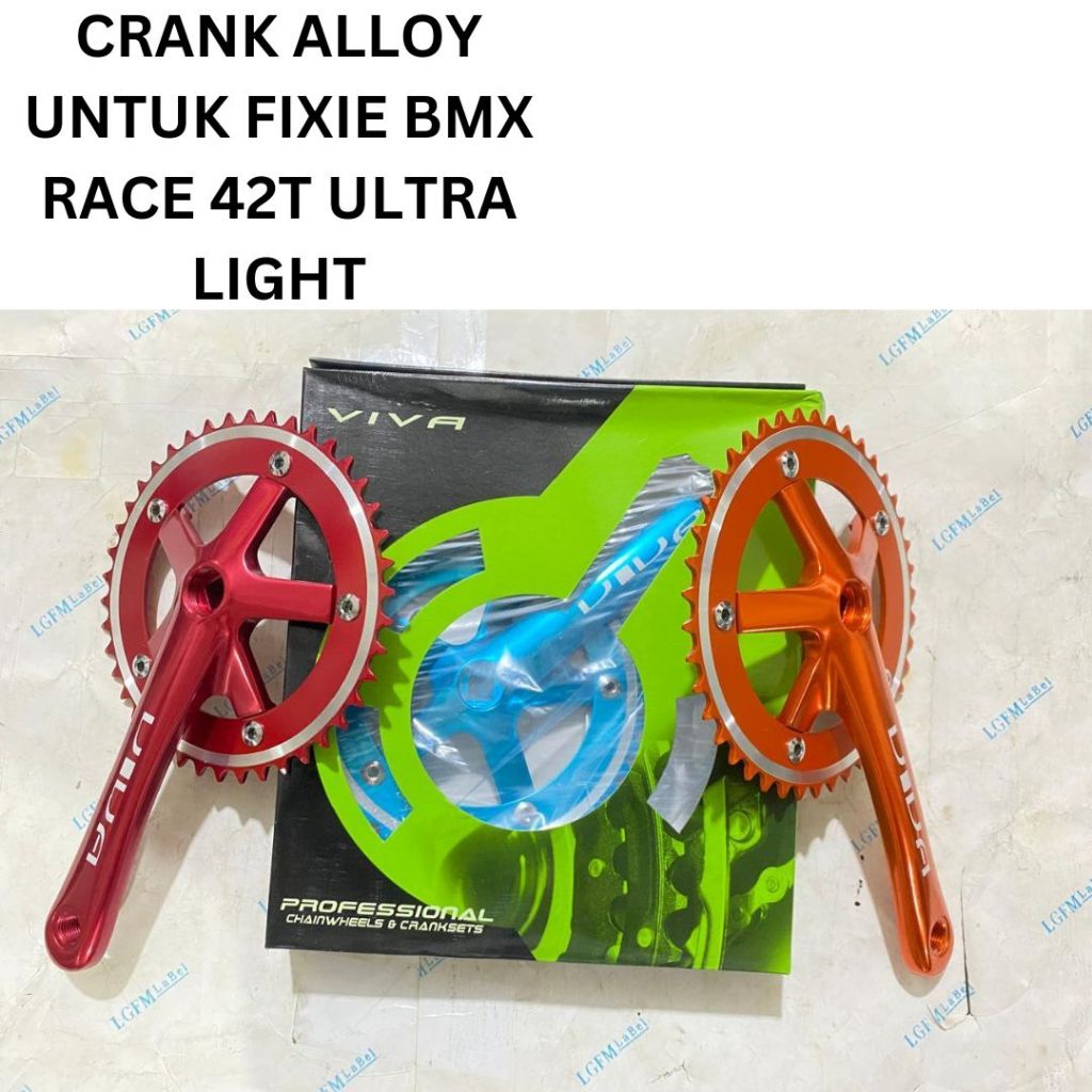VIVA 42T Gir Depan Crank Race Sepeda Fixie BMX Alloy 170MM Ultra Light TAIWAN BB kotak