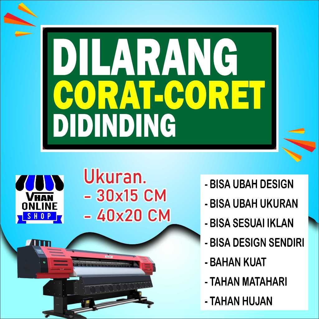 

Cetak Sticker Tempelan Jangan Coret Coret Dinding Hijau