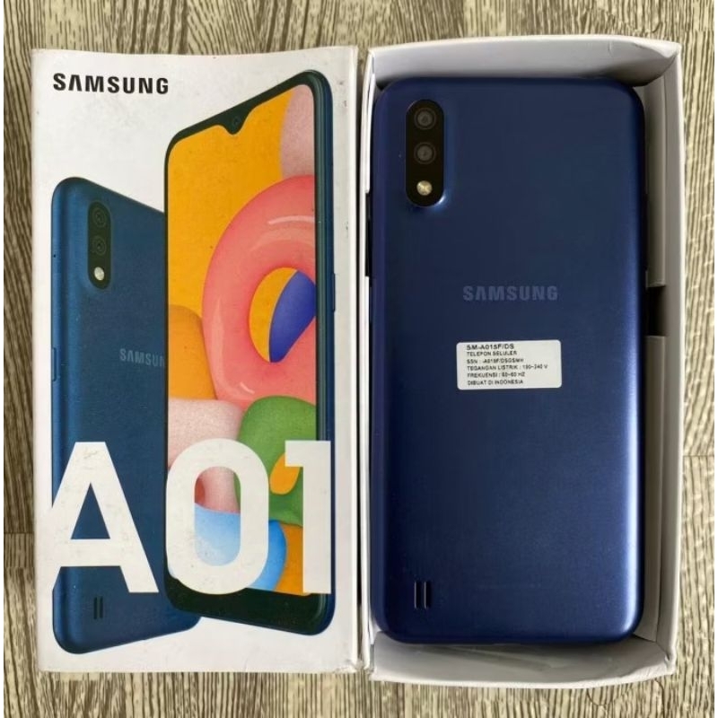 Promo Flash sale 12.12 Handphone second samsung A01 original resmi free aksesoris