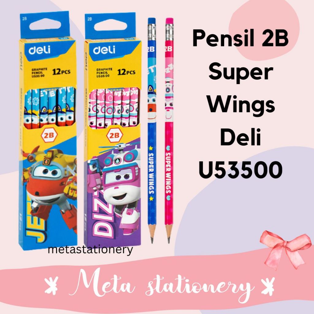 

Pensil 2B / Pensil DELI Karakter Super Wings U53500 (12pc)