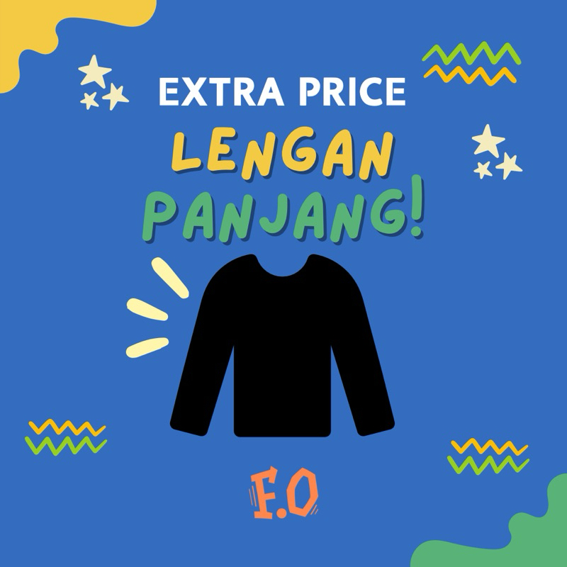 Tambah Biaya Lengan Panjang | Request Sablon Kaos Lengan Panjang