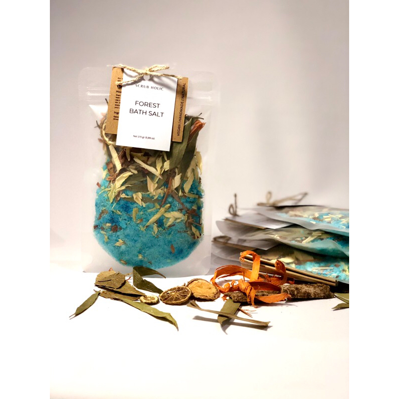 Forest Bath Salt by scrub.holic 170 gr Free Tea bag pouch | Mandi Garam Relaksasi Aromaterapi | Foot