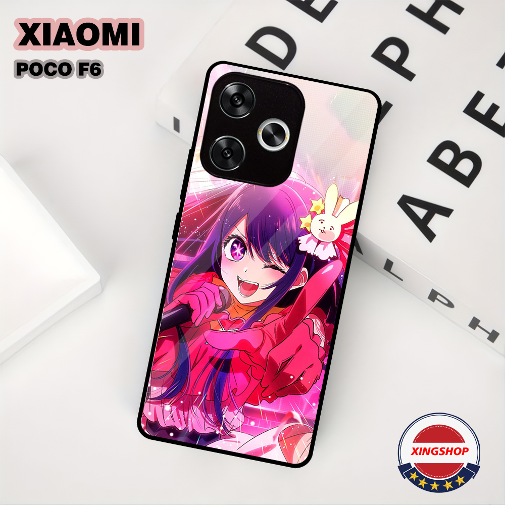 [ HL85  ] CASE Glossy XIAOMI POCO F6  | Casing Kilau Pic HD Motif AI HOSHINO  | Case Kekinian Murah 