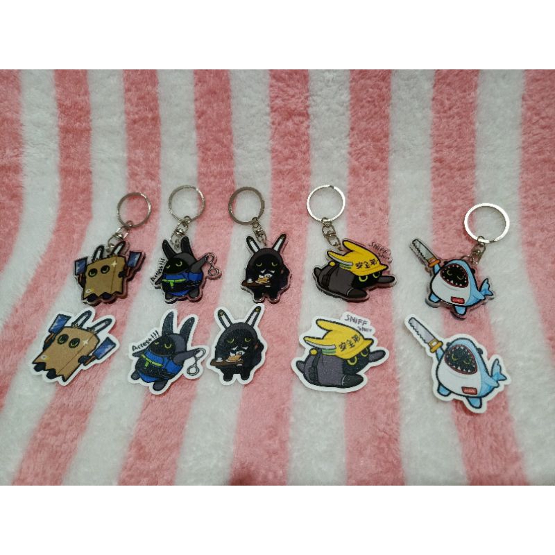 

zenless zone zero bangboo stickers & gantungan keychain