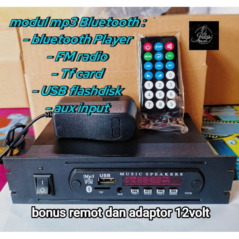 NEW Kit Modul Mp3 Bluetooth Dengan Remote Dan Adaptor [terbaik][terlaris]