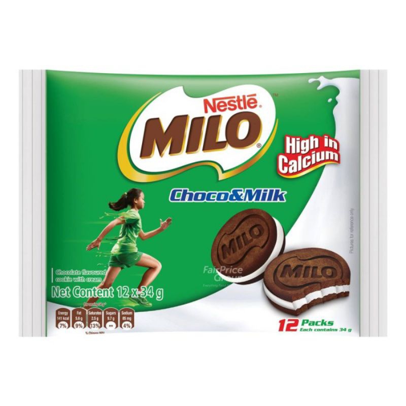 

Nestle Milo cookies choco & milk eceran 34gr