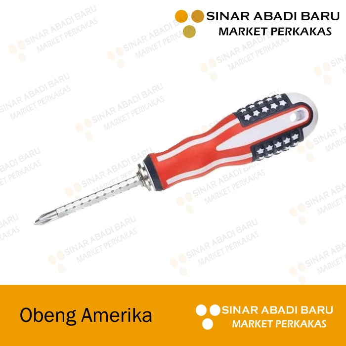 Obeng Amerika Min Plus Bisa Panjang Pendek Adjustable Bolak Balik MULT