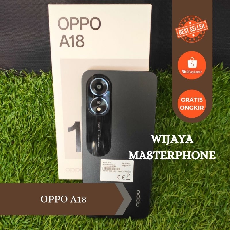 oppo A18 Ram 4GB Internal 128GB HP Second Seken Bekas Fullset [murah] hp murah