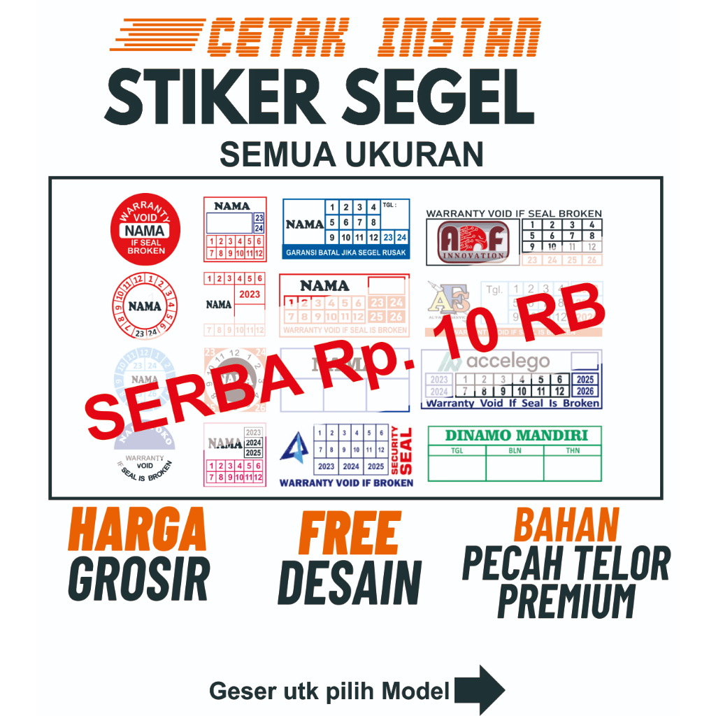 

Cetak INSTANT Stiker Segel Garansi SEMUA UKURAN bahan Kertas Pecah Telor