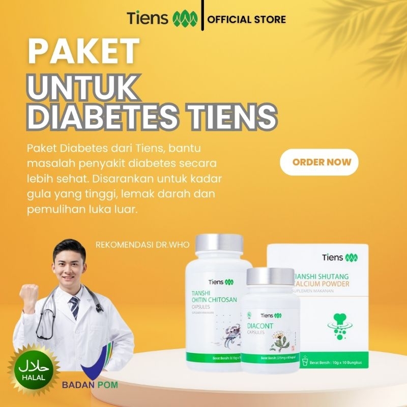 PAKET PRODUK TIENS UNTUK DIABETES MELITUS OBAT FITOFARMAKA TIENS SHUTANG CALSIUM POWDER