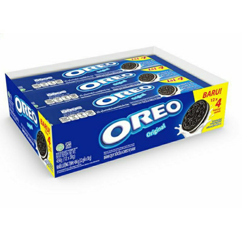 

Oreo original vanila 1 box isi 12 sachet (3+1)