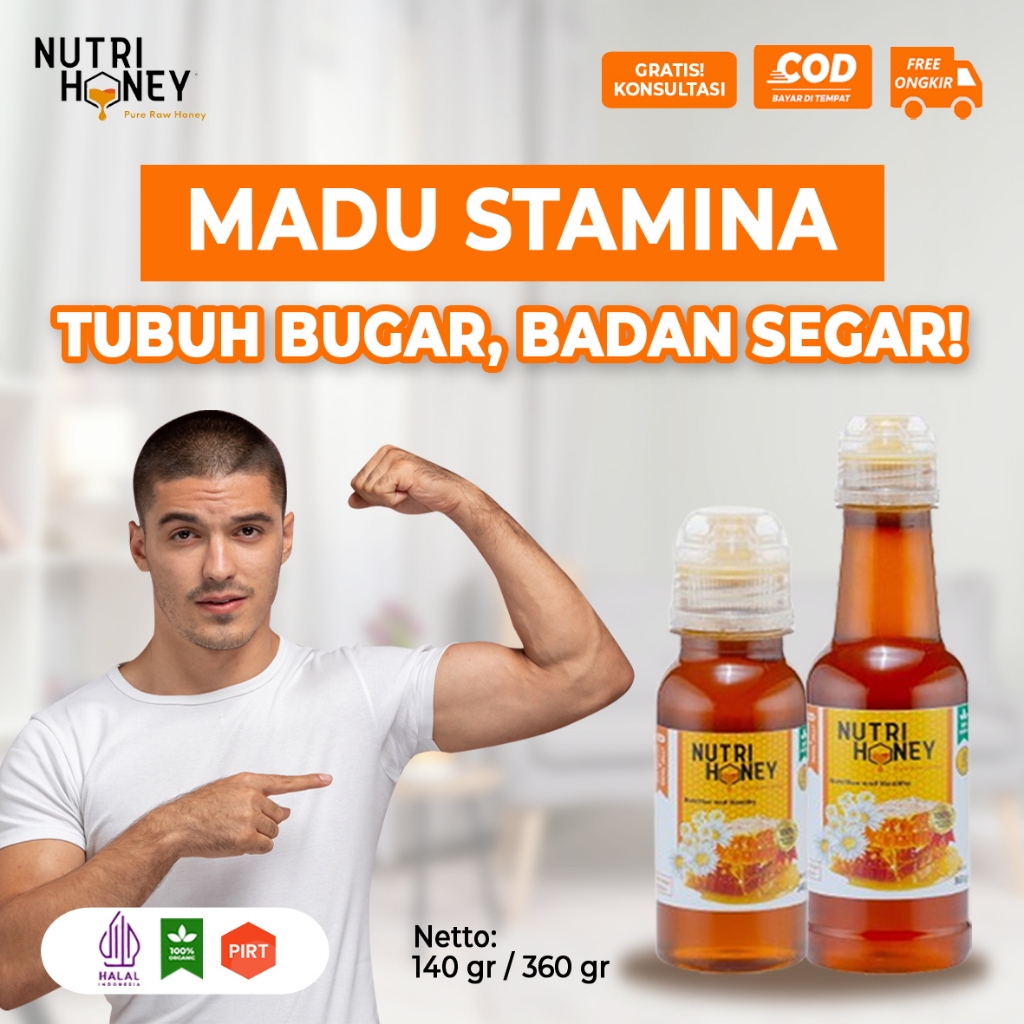 

Nutrihoney Madu Asli Untuk Stamina & Durasi Tahan Lama Asli 100% Murni Organik