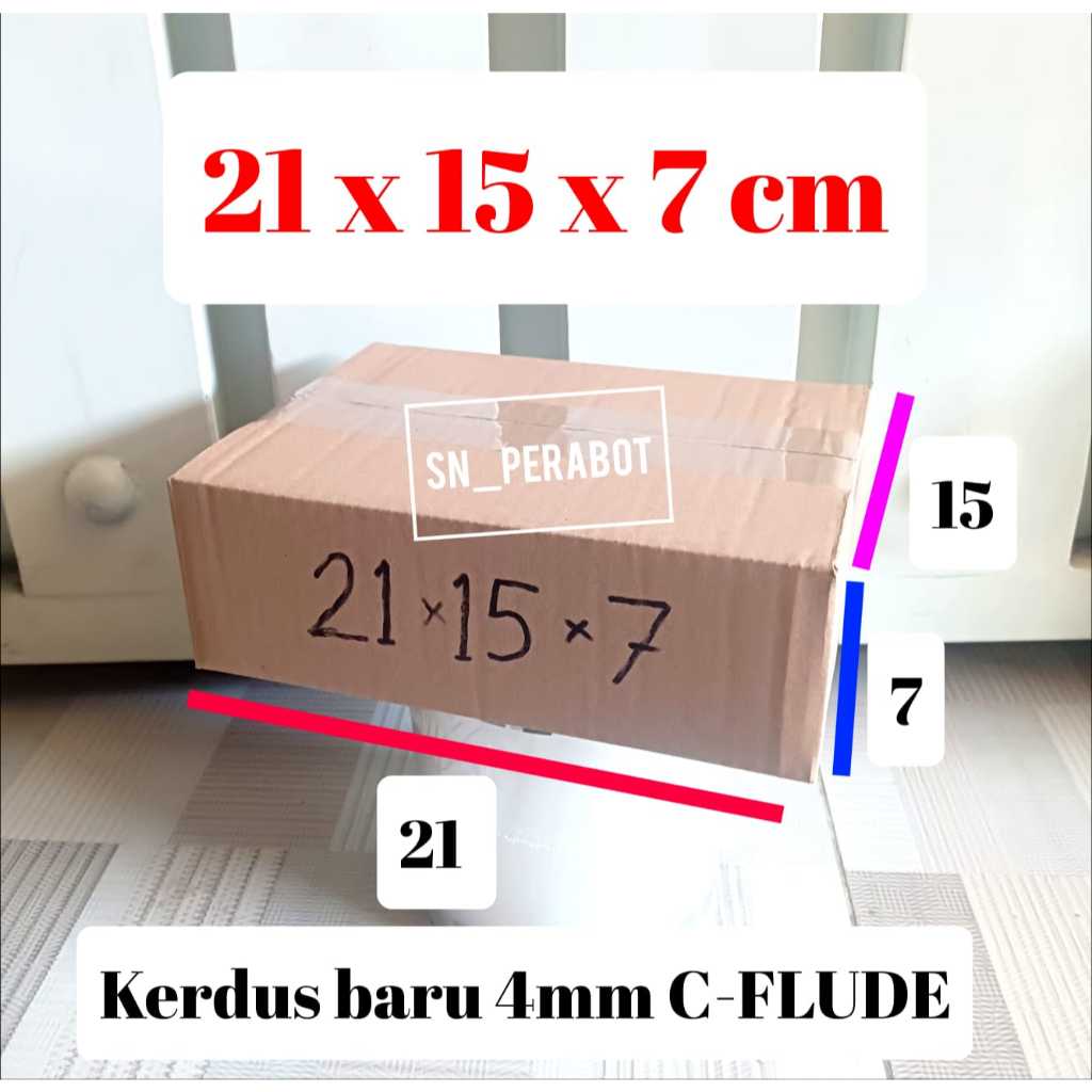 

4MM C-FLUDE KARDUS BOX PACKING 21x15x7cm / KARDUS PACKING ONLINE SHOP 21 x 15 x 7 CM KARDUS KATRON BOX PACKING PAKING