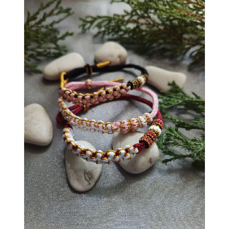 KODE R34N gelang tangan tali serut bunga kepang samping