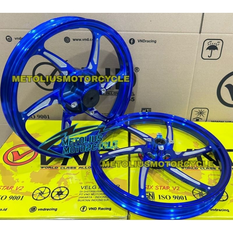 Velg Vnd Six Star V2 Ninja R 160x17 & 185x17 pelak Vnd Six Star NinjaR Velg Vnd Racing Six Star Ninj
