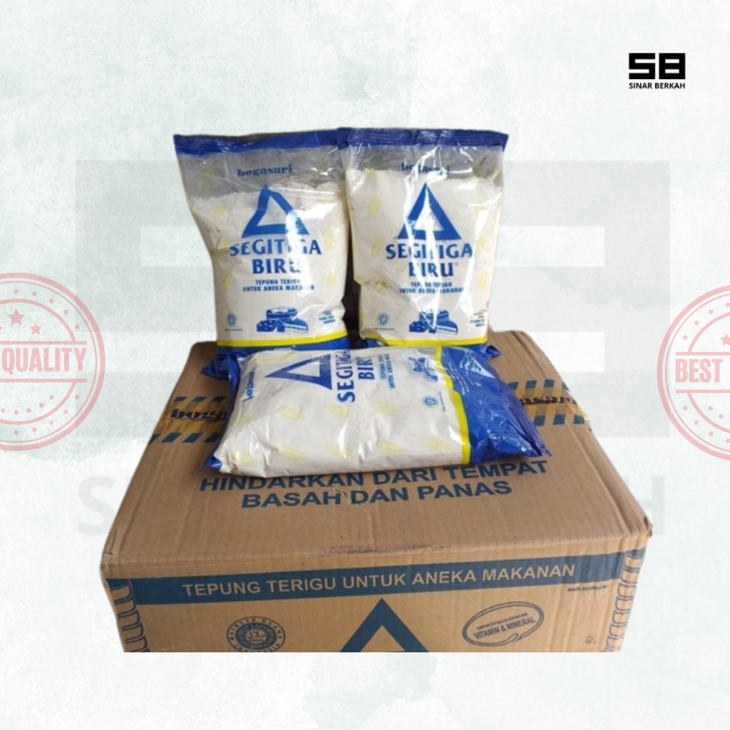 

TEPUNG TERIGU SEGITIGA BIRU 1 DUS ISI 12 BKS (1KG) - SINAR BERKAH