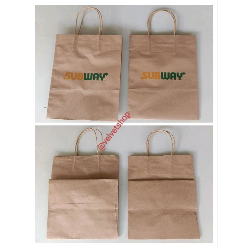 

(Minim Order Baca Deskripsi) Paperbag Shopping Bag Original tas belanja exclusive branded SUBWAY