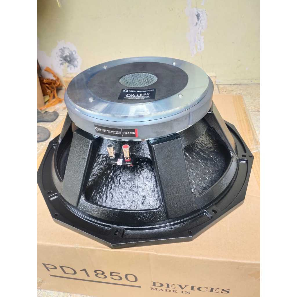 Speaker Component Precision Devices PD1850 Magnet Sambungan Subwoofer 18 inch Grade Daun Coating lua