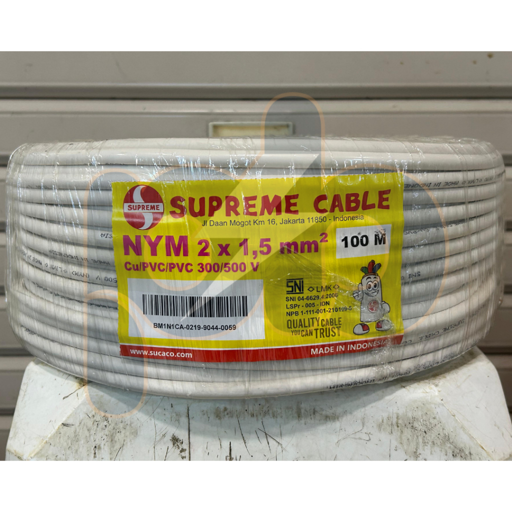 Kabel NYM 2 x 1.5mm Merk Supreme / Kabel NYM 2 x 1.5 mm Supreme