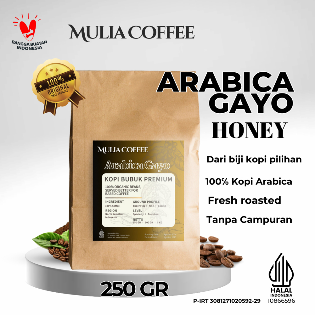 

Arabika Gayo Honey Biji Roasting / Bubuk