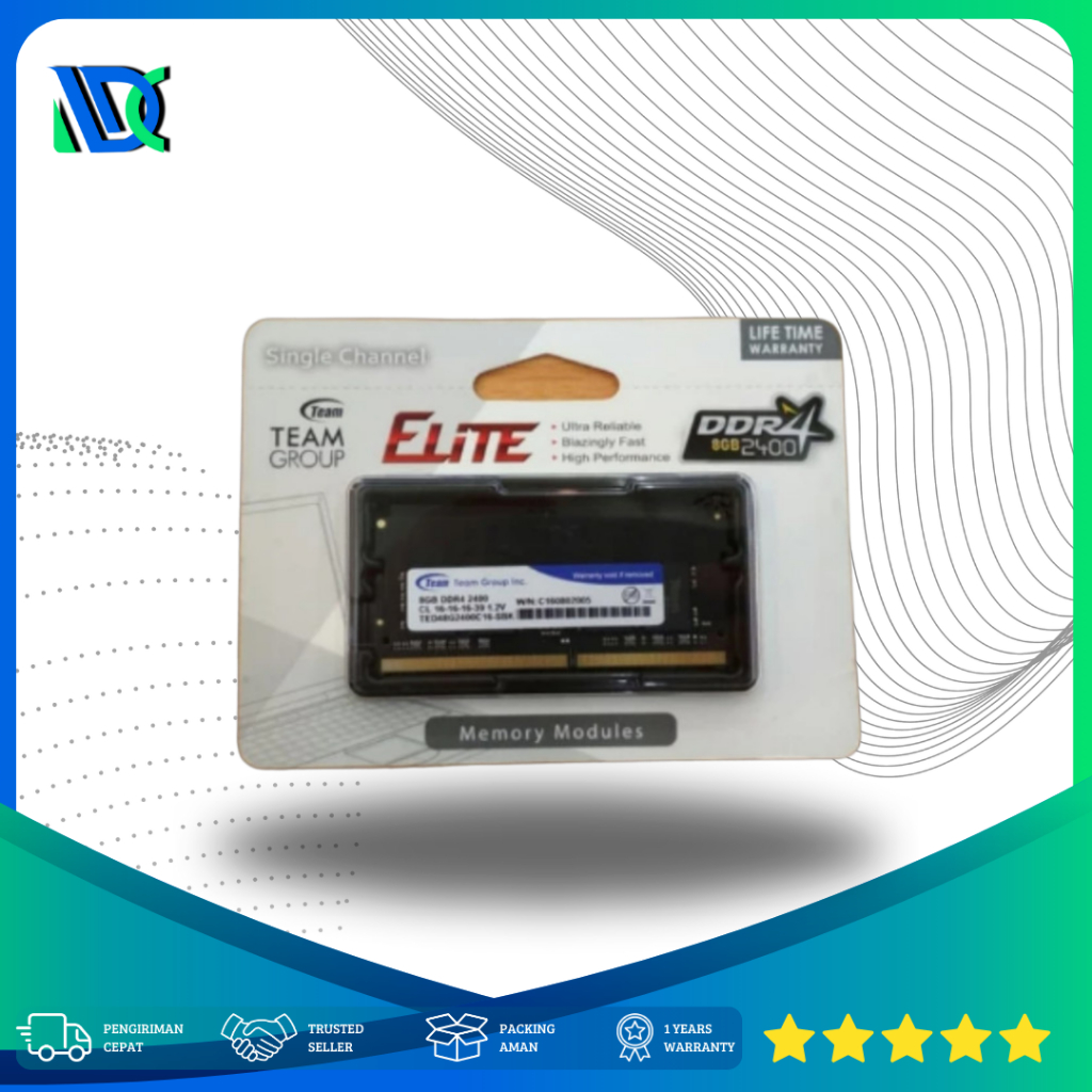 Team Elite Plus Sodimm DDR4 8GB 2400Mhz - Ram Laptop DDR4 8GB PC 2400