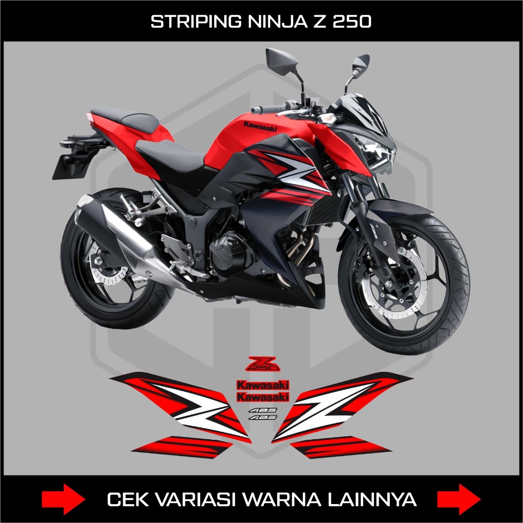 STIKER STRIPING MOTOR KAWASAKI Z250 GRAFIS ORI / STICKER LIST VARIAS BODY MOTOR NINJA Z250