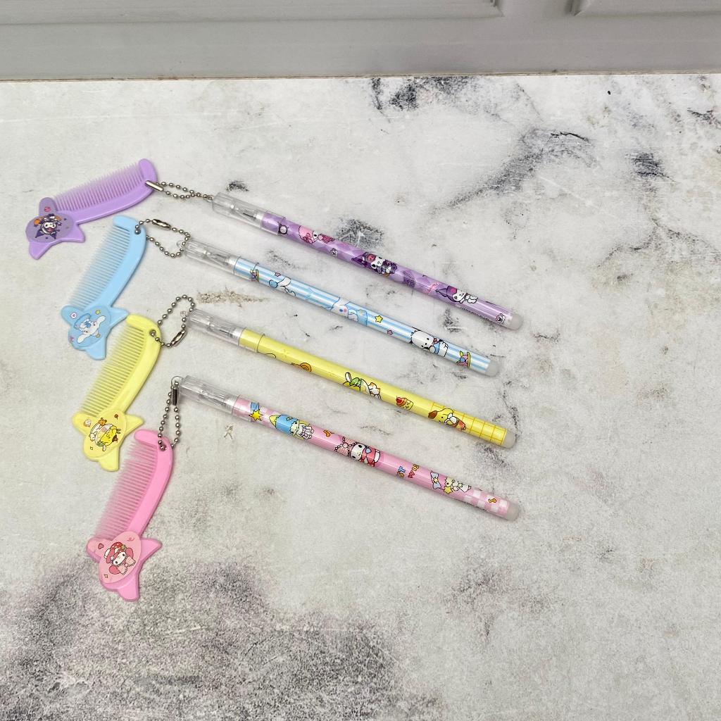 

Pulpen Gantungan Sisir SANRIO Imut Lucu / Pen Sisir Sanrio Harga Murah tinta hitam ready 4 Warna Unik Cute / Bolpoin Karakter Kuromi Melody Bisa Grosir dan COD