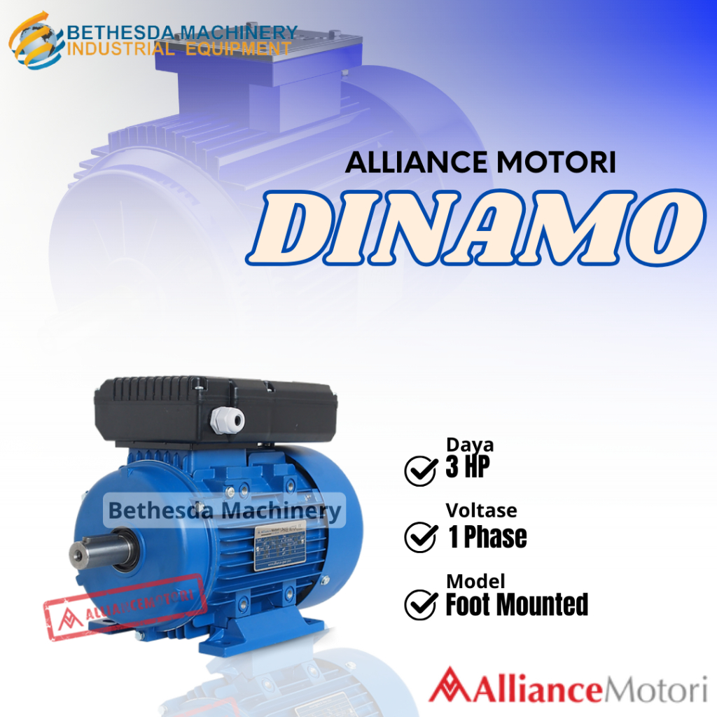 Mesin Dinamo Penggerak 3 Hp 2200 Watt 220 V / 1 Phase Alliance
