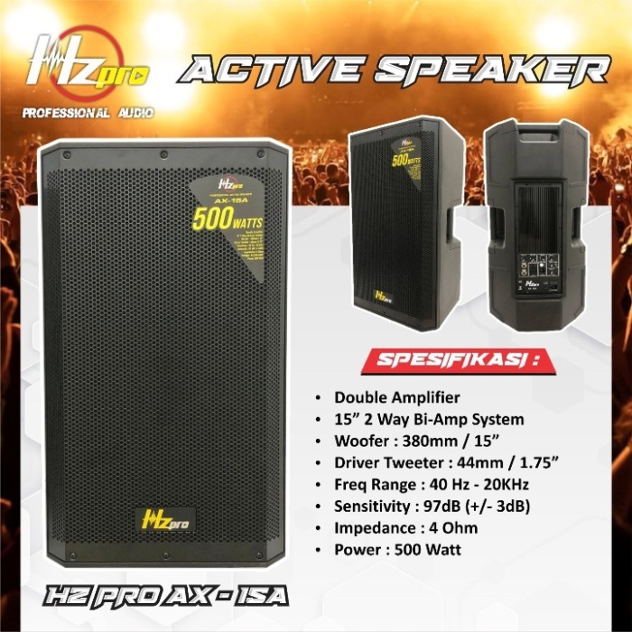 speaker aktif 15 inch hertz AX-15A profesional original (Sudah termasuk Packing Kayu)