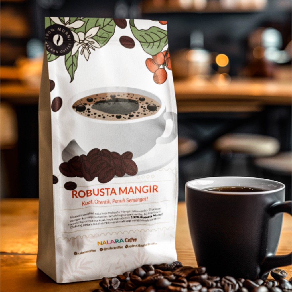 

Kopi Robusta Premium 1kg Bubuk Halus - Nalara Coffee