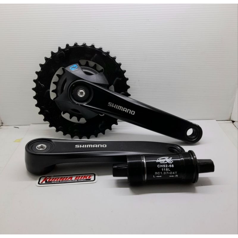 crank shimano altus double + bottom bracket