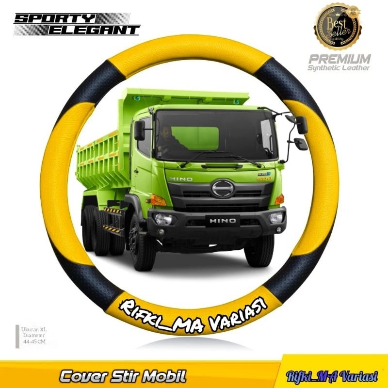Cover stir mobil truk besar hino RK volvo nissan quester / sarung stir mobil hino 500 nissan euro gi